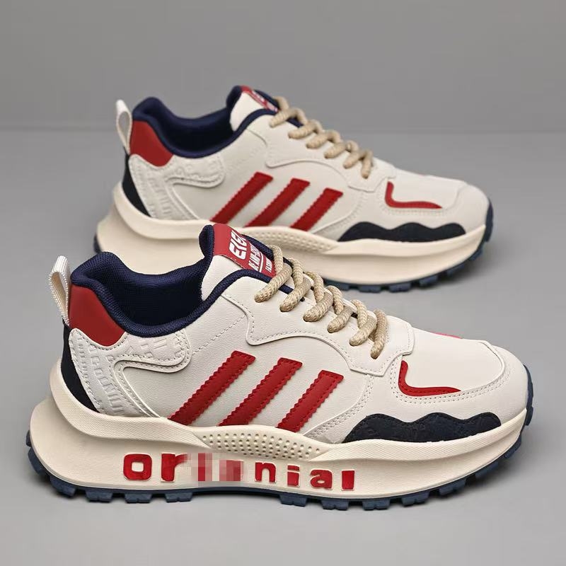 Pantofi sport casual pentru bărbați – upper din plasă respirabilă, închidere cu șireturi, talpă joasă, branț EVA, talpă din plastic turnat, pentru primăvară și toamnă