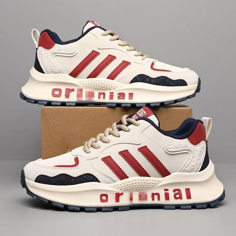 Pantofi sport casual pentru bărbați – upper din plasă respirabilă, închidere cu șireturi, talpă joasă, branț EVA, talpă din plastic turnat, pentru primăvară și toamnă