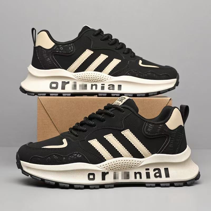 Pantofi sport casual pentru bărbați – upper din plasă respirabilă, închidere cu șireturi, talpă joasă, branț EVA, talpă din plastic turnat, pentru primăvară și toamnă