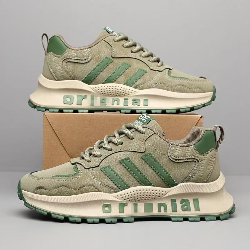 Pantofi sport casual pentru bărbați – upper din plasă respirabilă, închidere cu șireturi, talpă joasă, branț EVA, talpă din plastic turnat, pentru primăvară și toamnă