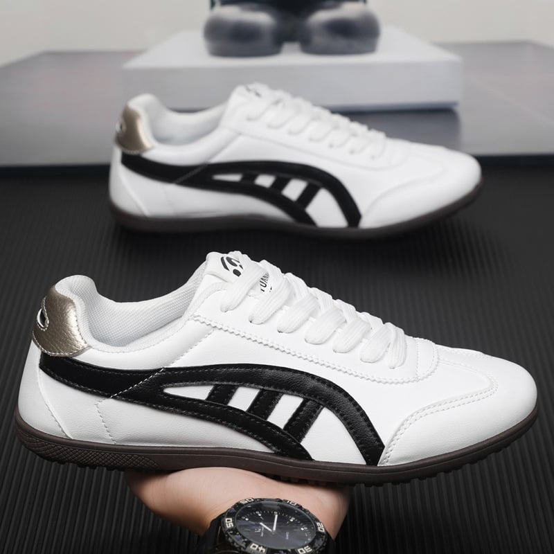 Мъжки нископрофилни ежедневни маратонки, PU горно, връзки отпред, ретро стил, издание есен 2025 г., подходящи за зима, пролет и есен