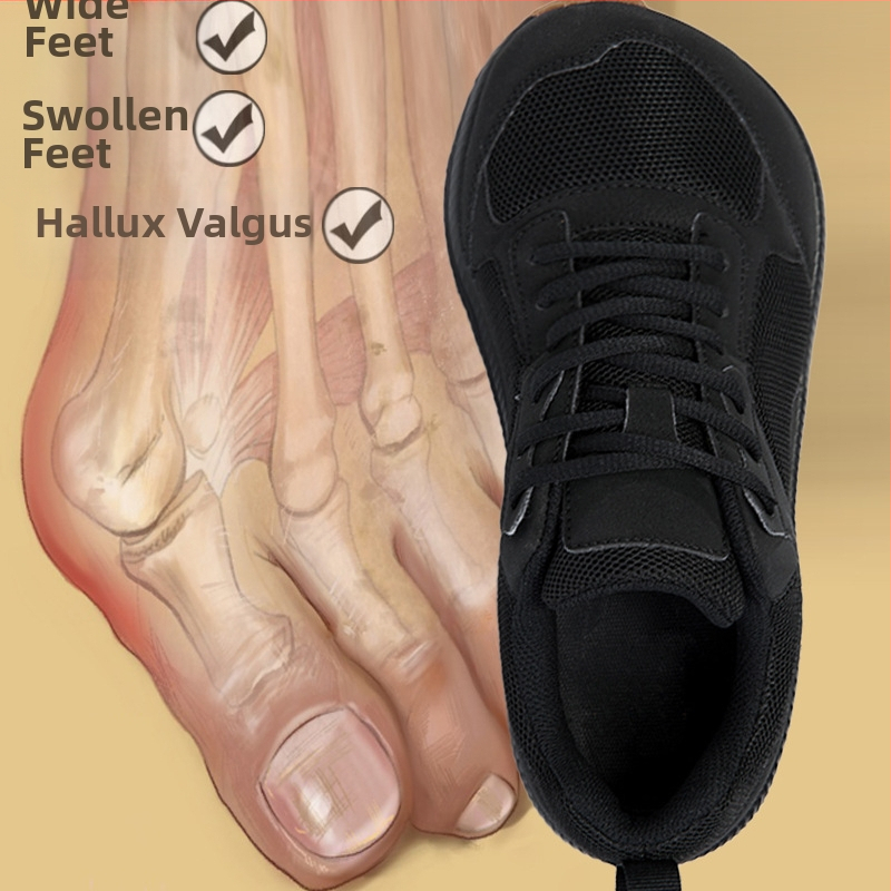 Unisex jooksujalatsid libisemiskindla tallaga, hingava võrgukattega ülaosaga, eesmine nööride kinnitusega, laia varba ruumiga, igapäevaseks kandmiseks, sobivad kõikidele aastaaegadele.