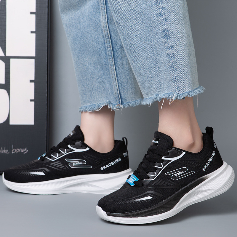 Pantofi unisex pentru alergare, partea superioară din plasă respirabilă, talpă EVA și căptușeală EVA, șireturi, profil joasă