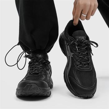 Ανδρικά παπούτσια τρεξίματος με άνω μέρος από δίχτυ, αναπνέοντα, απορρόφηση κραδασμών, ελαφριά, με παχύ πάτο 3-5 cm