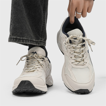 Ανδρικά παπούτσια τρεξίματος με άνω μέρος από δίχτυ, αναπνέοντα, απορρόφηση κραδασμών, ελαφριά, με παχύ πάτο 3-5 cm