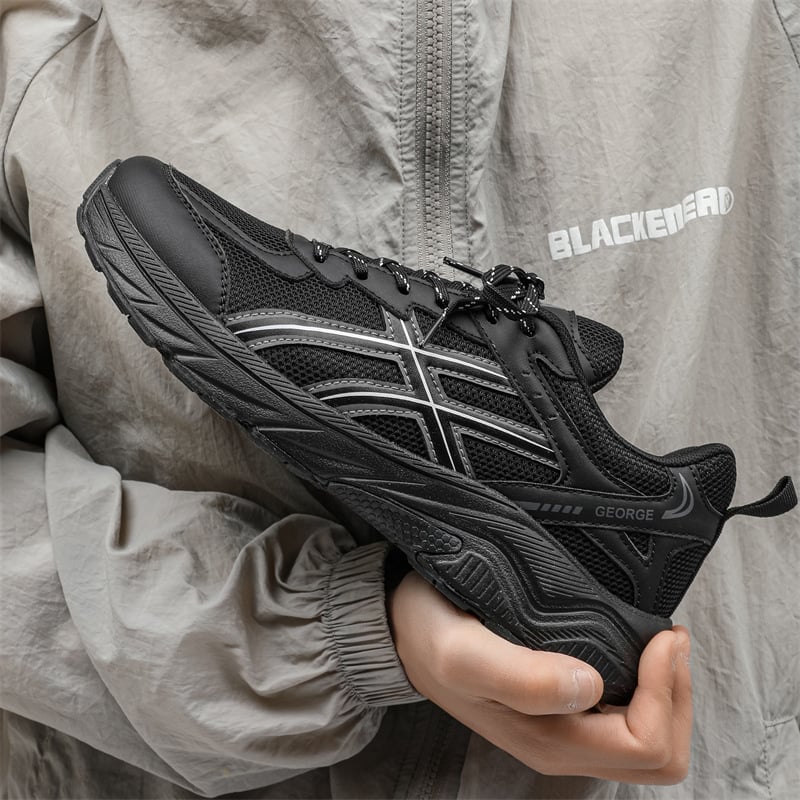 Ανδρικά παπούτσια τρεξίματος με άνω μέρος από δίχτυ, αναπνέοντα, απορρόφηση κραδασμών, ελαφριά, με παχύ πάτο 3-5 cm