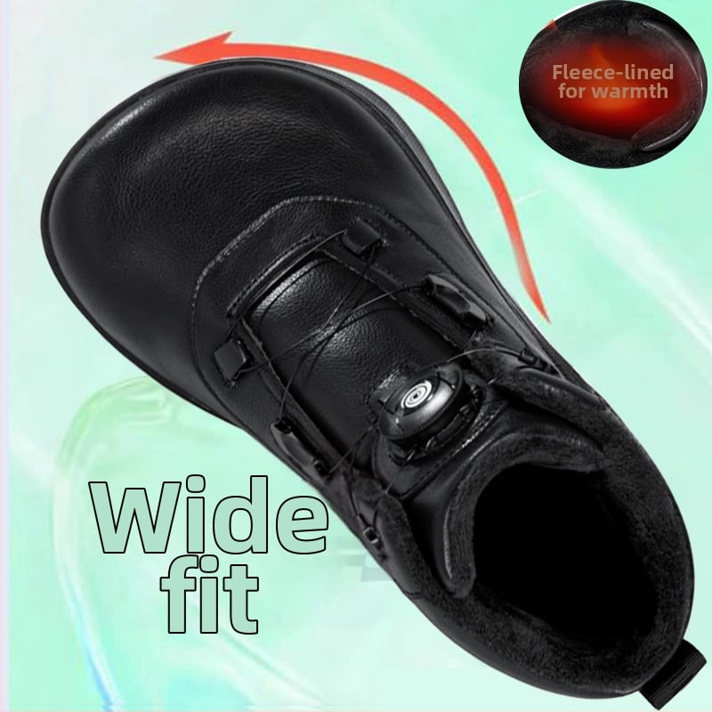 Zimske tenisice za hodanje, podstavljene fleeceom, ekstra široke, s širokim vrhom prsta i širokom potplatom, gornji dio od mikrovlaknastog kože