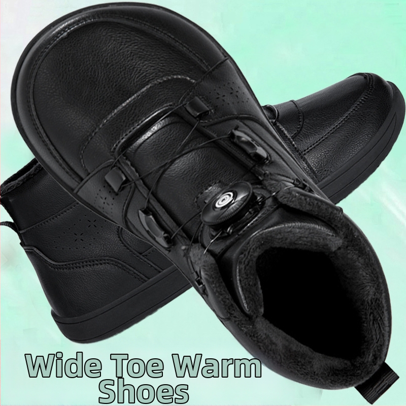 Zimske tenisice za hodanje, podstavljene fleeceom, ekstra široke, s širokim vrhom prsta i širokom potplatom, gornji dio od mikrovlaknastog kože