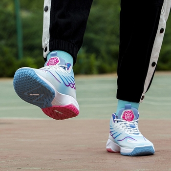 Adidași bărbați de baschet, cu înălțime înaltă, din PU+ plasă, respirabili, ușori, închidere cu șireturi, talpă injectată