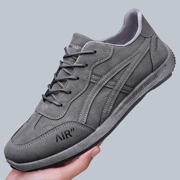 Pantofi de alergare pentru bărbați - stil coreean, respirabili, ușori, cu șireturi, profil jos