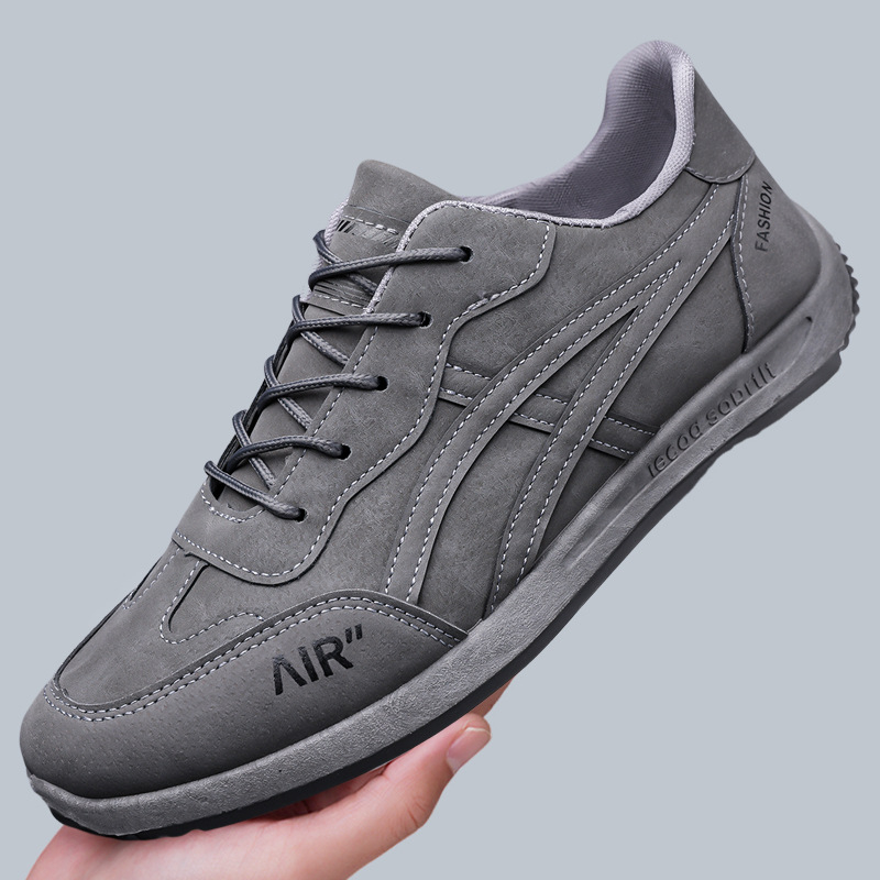 Pantofi de alergare pentru bărbați - stil coreean, respirabili, ușori, cu șireturi, profil jos