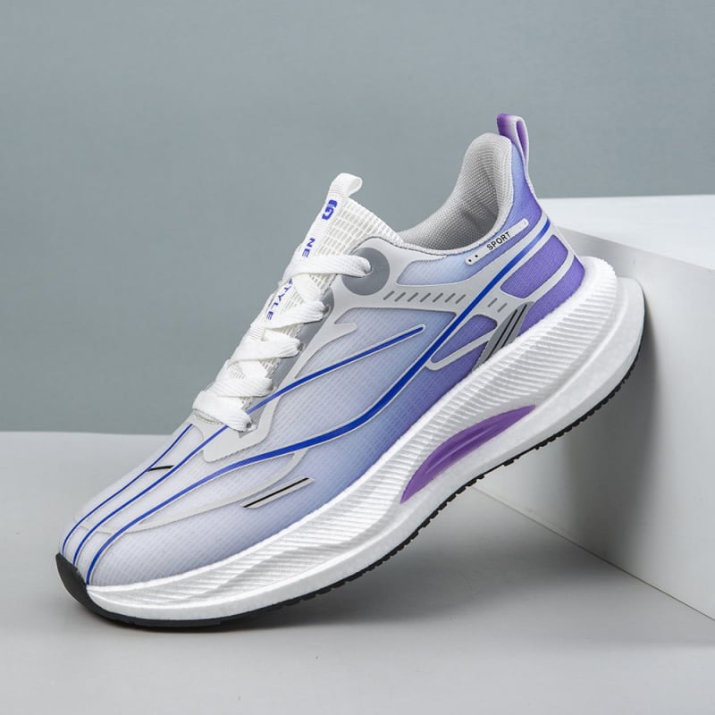 Pantofi de alergare, partea superioară din plasă, talpă din cauciuc, închidere cu șireturi, talpă EVA respirabilă