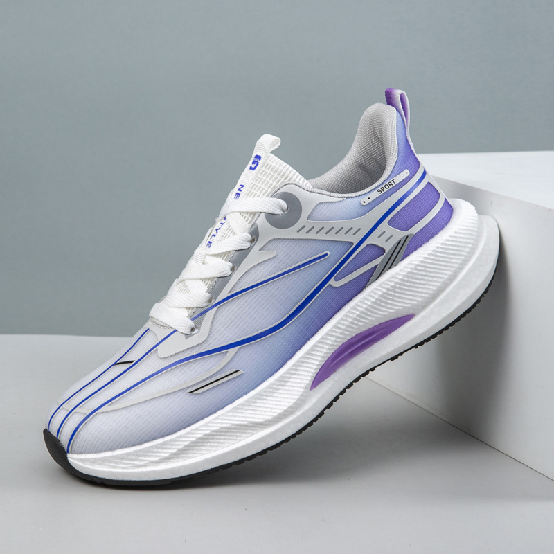 Pantofi de alergare, partea superioară din plasă, talpă din cauciuc, închidere cu șireturi, talpă EVA respirabilă