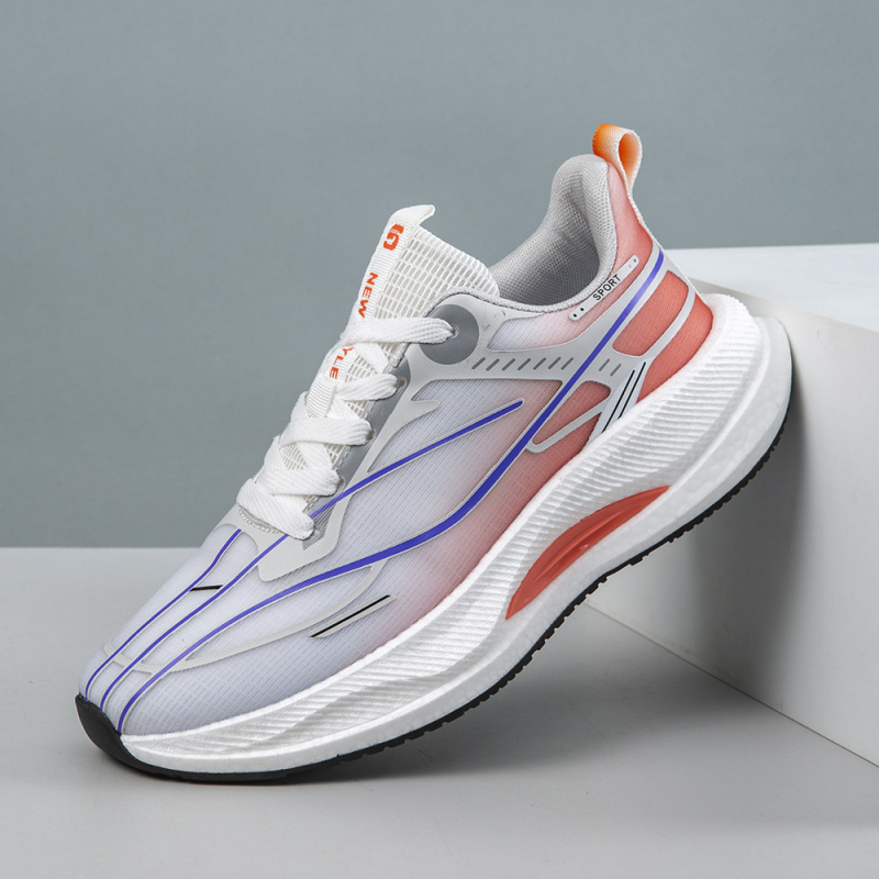 Pantofi de alergare, partea superioară din plasă, talpă din cauciuc, închidere cu șireturi, talpă EVA respirabilă