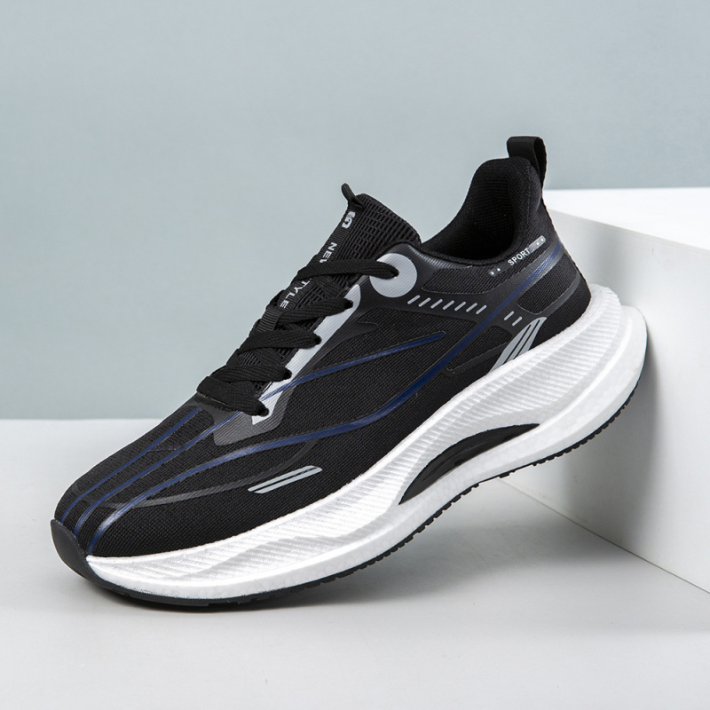 Pantofi de alergare, partea superioară din plasă, talpă din cauciuc, închidere cu șireturi, talpă EVA respirabilă