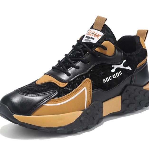 Pantofi sport casual pentru bărbați, cu partea superioară din nubuk și talpă groasă (închidere cu șireturi, căptușeală EVA, talpă turnată)