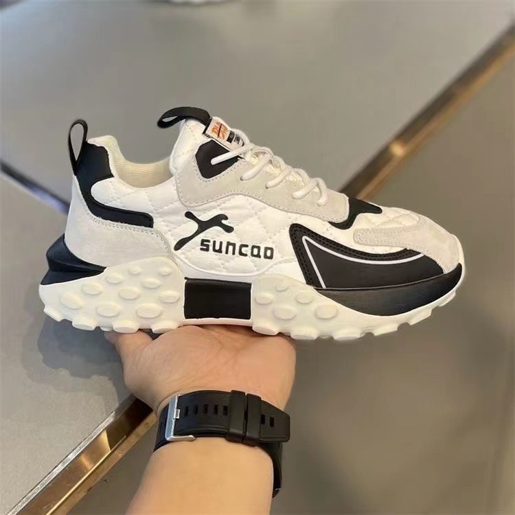 Pantofi sport casual pentru bărbați, cu partea superioară din nubuk și talpă groasă (închidere cu șireturi, căptușeală EVA, talpă turnată)