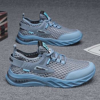 Pantofi de alergare din plasă pentru bărbați – respirabili, ușori, șireturi, talpă de cauciuc, vară 2025