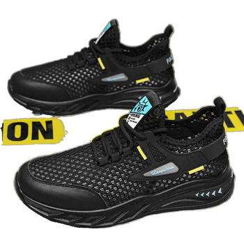 Pantofi de alergare din plasă pentru bărbați – respirabili, ușori, șireturi, talpă de cauciuc, vară 2025