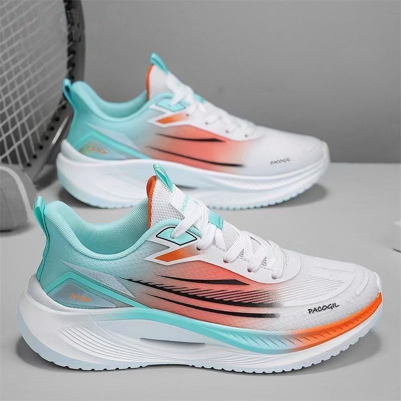 Pantofi sport din plasă pentru bărbați - partea superioară respirabilă din plasă, talpă injectată, branț EVA, închidere cu șireturi, vârf rotund