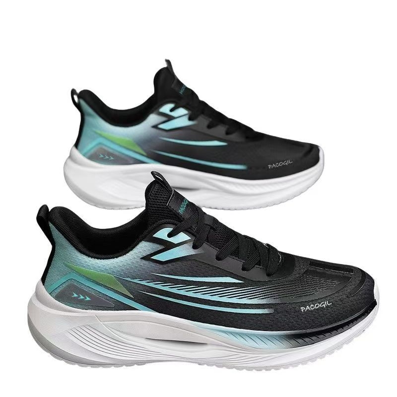 Pantofi sport din plasă pentru bărbați - partea superioară respirabilă din plasă, talpă injectată, branț EVA, închidere cu șireturi, vârf rotund