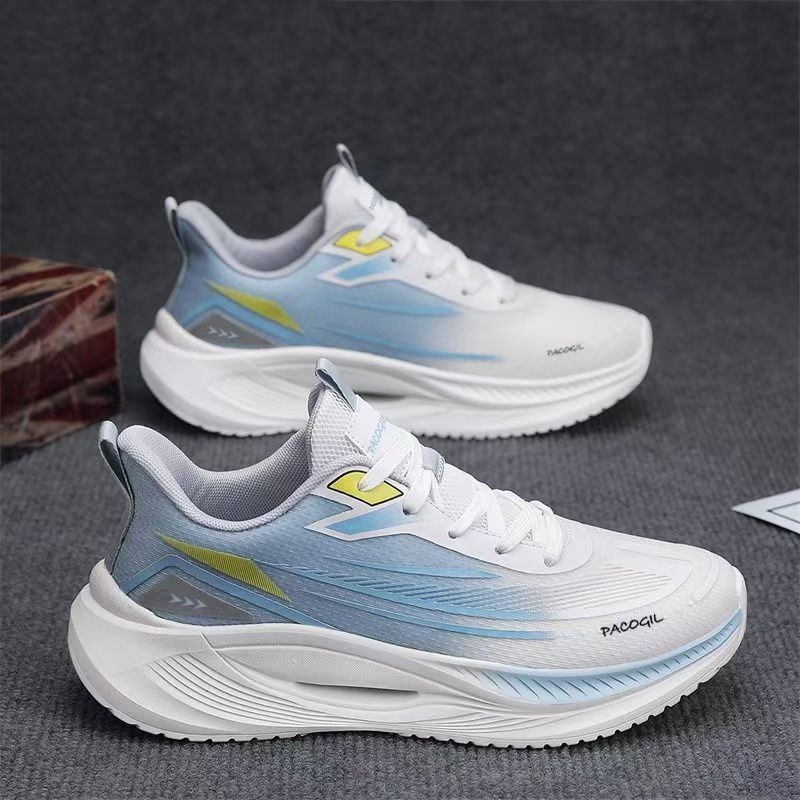 Pantofi sport din plasă pentru bărbați - partea superioară respirabilă din plasă, talpă injectată, branț EVA, închidere cu șireturi, vârf rotund