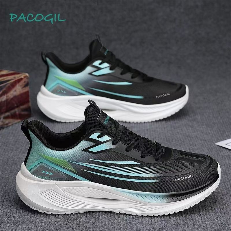 Pantofi sport din plasă pentru bărbați - partea superioară respirabilă din plasă, talpă injectată, branț EVA, închidere cu șireturi, vârf rotund