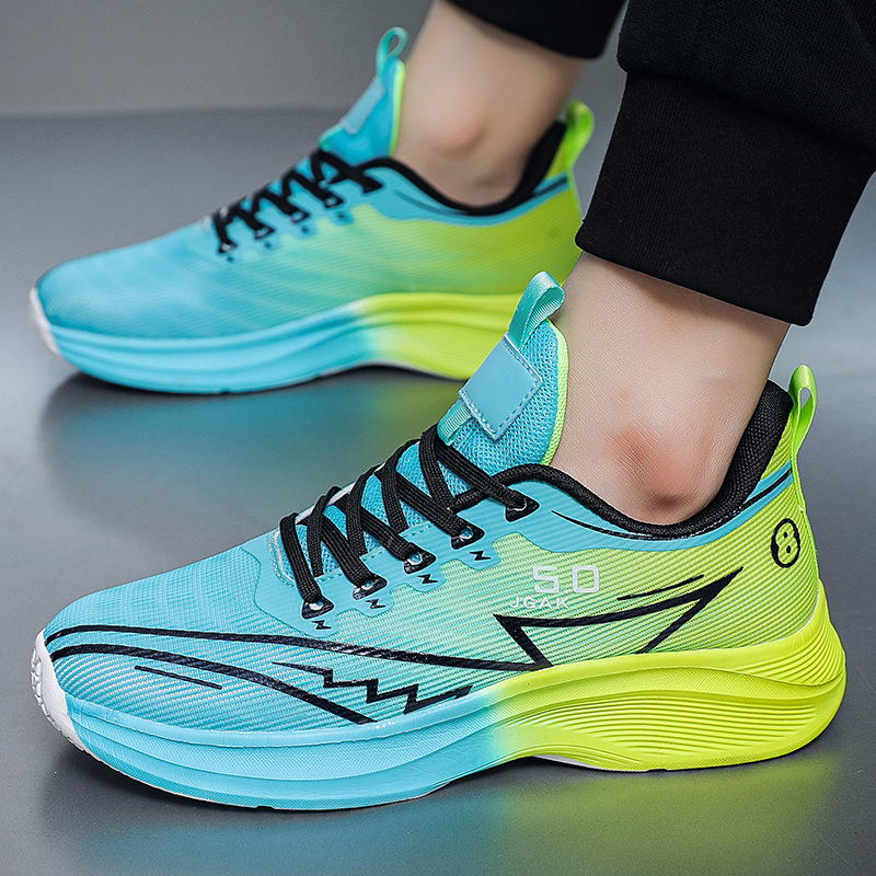 Adidași sport pentru bărbați, cu plasă respirabilă pe partea superioară, talpă EVA ușoară, închidere cu șireturi, talpă joasă