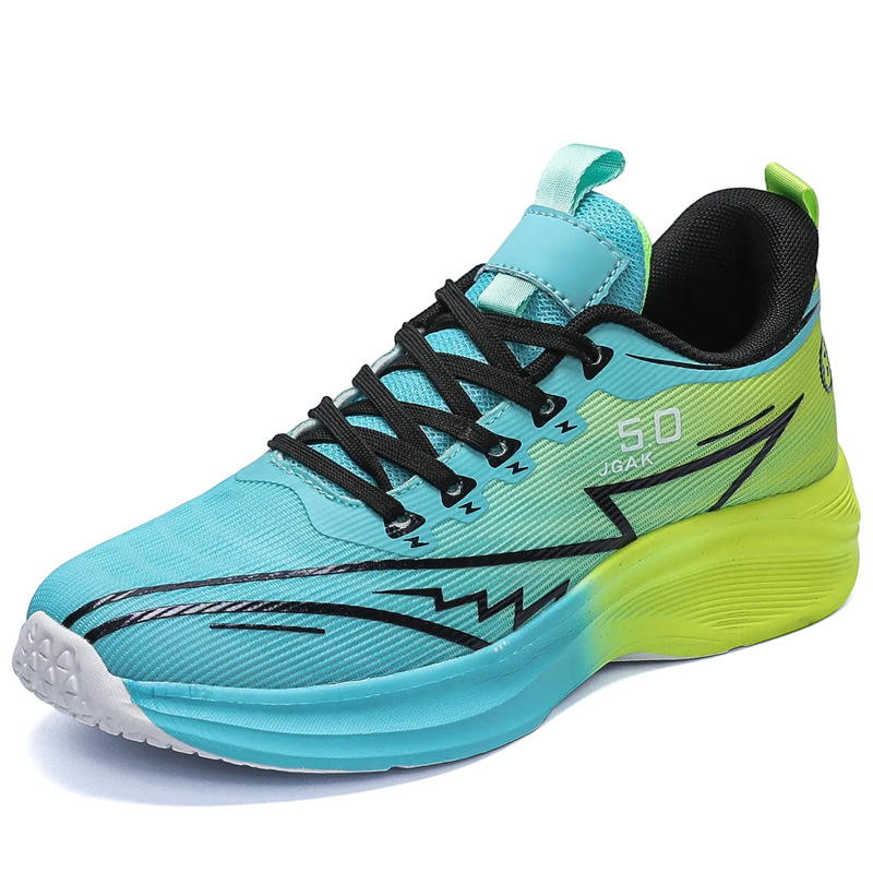 Adidași sport pentru bărbați, cu plasă respirabilă pe partea superioară, talpă EVA ușoară, închidere cu șireturi, talpă joasă