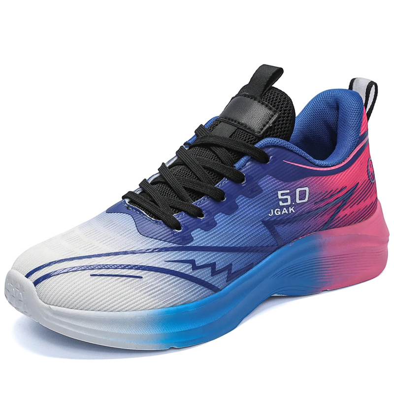 Adidași sport pentru bărbați, cu plasă respirabilă pe partea superioară, talpă EVA ușoară, închidere cu șireturi, talpă joasă