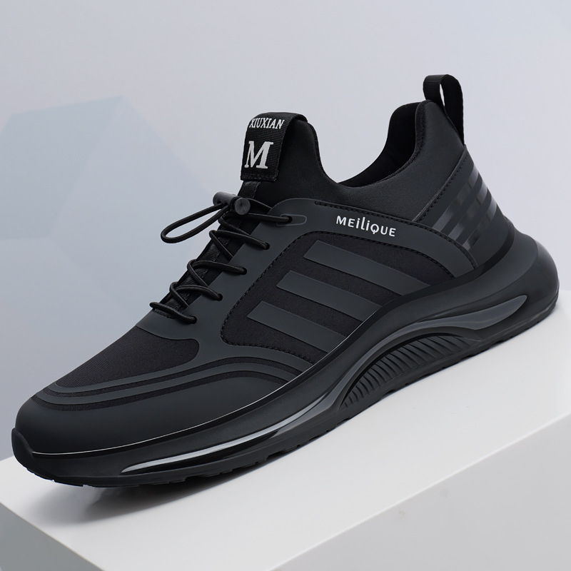 Loafers bărbați pentru vară, partea superioară din pânză, talpă din cauciuc, închidere Kick, vârf ascuțit, respirabili