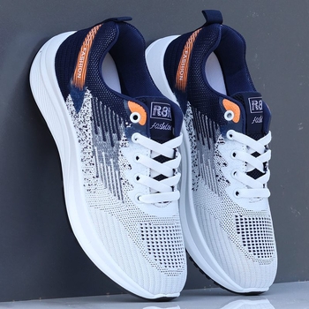 Pantofi sport casual pentru bărbați – partea superioară din plasă respirabilă, PU, talpă din cauciuc, ușori, antiaderenți