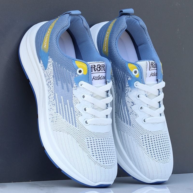 Pantofi sport casual pentru bărbați – partea superioară din plasă respirabilă, PU, talpă din cauciuc, ușori, antiaderenți