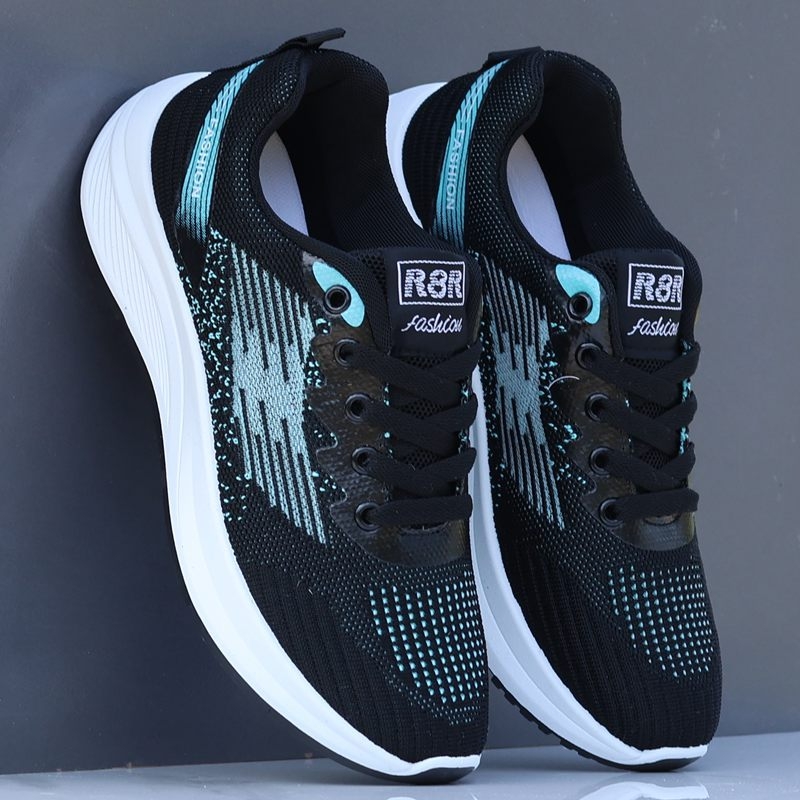 Pantofi sport casual pentru bărbați – partea superioară din plasă respirabilă, PU, talpă din cauciuc, ușori, antiaderenți