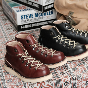 Ghete Martin pentru bărbați – partea superioară din piele, talpă din spumă de cauciuc, impermeabile și respirabile, înălțime medie a gleznelor