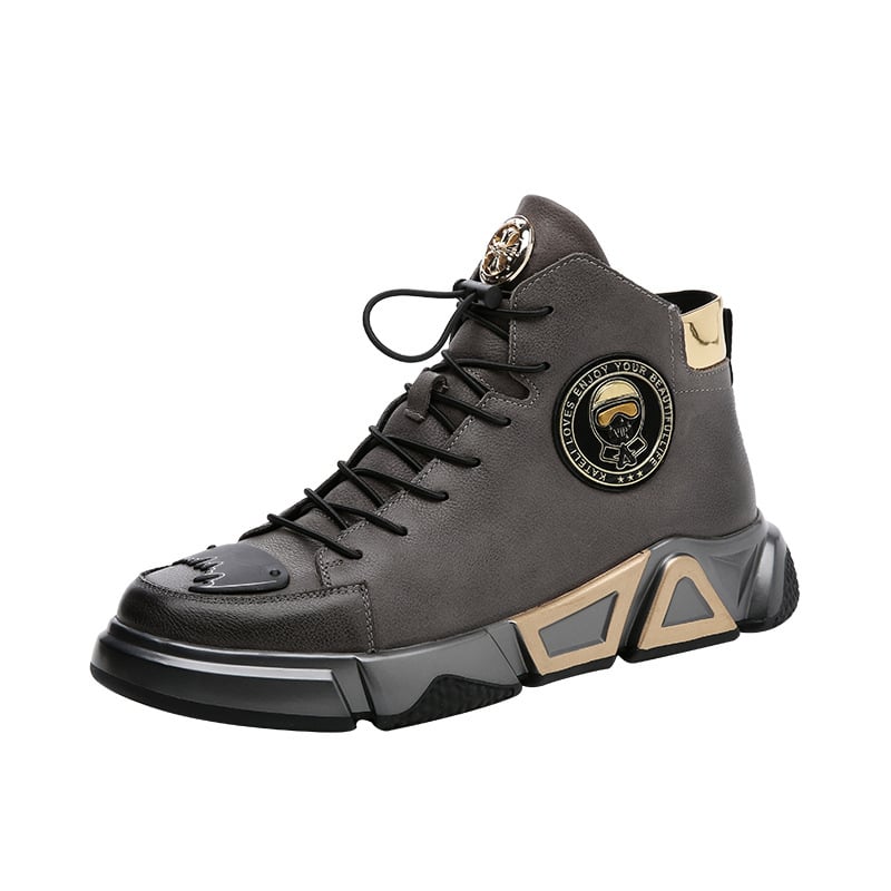 Muške Martin cipele, korejski stil, koža vrhunske teleće kože, podstava od svinjske kože, PU potplat, bočni zatvarač, srednja peta 3–5 cm