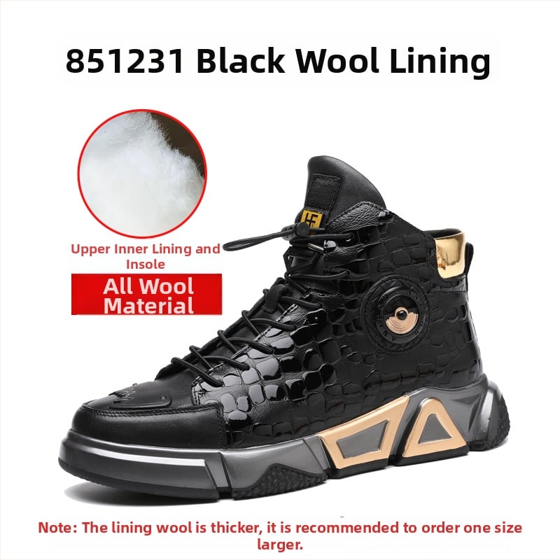 Muške Martin cipele, korejski stil, koža vrhunske teleće kože, podstava od svinjske kože, PU potplat, bočni zatvarač, srednja peta 3–5 cm