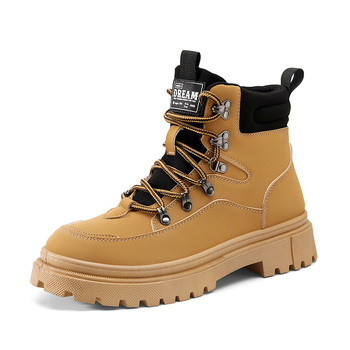 Cizme Martin pentru bărbați, iarnă, calde și durabile, partea superioară din piele artificială, talpă PVC, branț PU