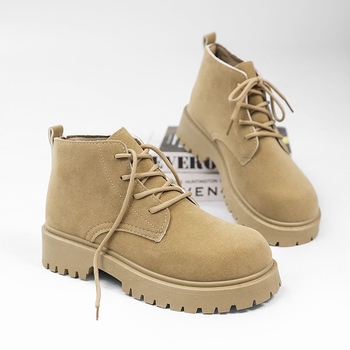 Bot Martin pentru bărbați, nubuk partea superioară, talpă din cauciuc, construcție vulcanizată, înălțime medie a gambelor, căptușeală din piele de oaie