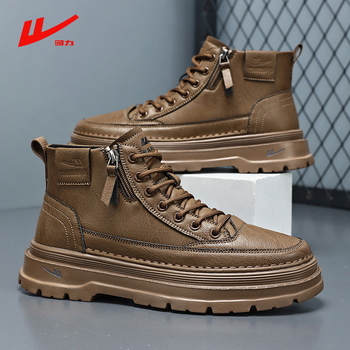 Martin topánky stredne vysoké, vodotesné, vrchný materiál syntetická koža, predný zips, gumená podrážka