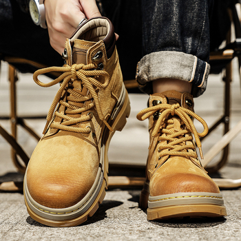 Martin bakancs valódi bőrből, felső pigskin, patchwork bőr, gumitalp, PU bélés, téli viselet