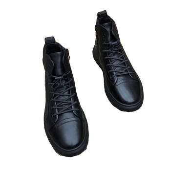 Férfi Martin csizmák, középmagas szár, felső rész marhabőrből, gumitalp, PU talpbetét, plüss bélés