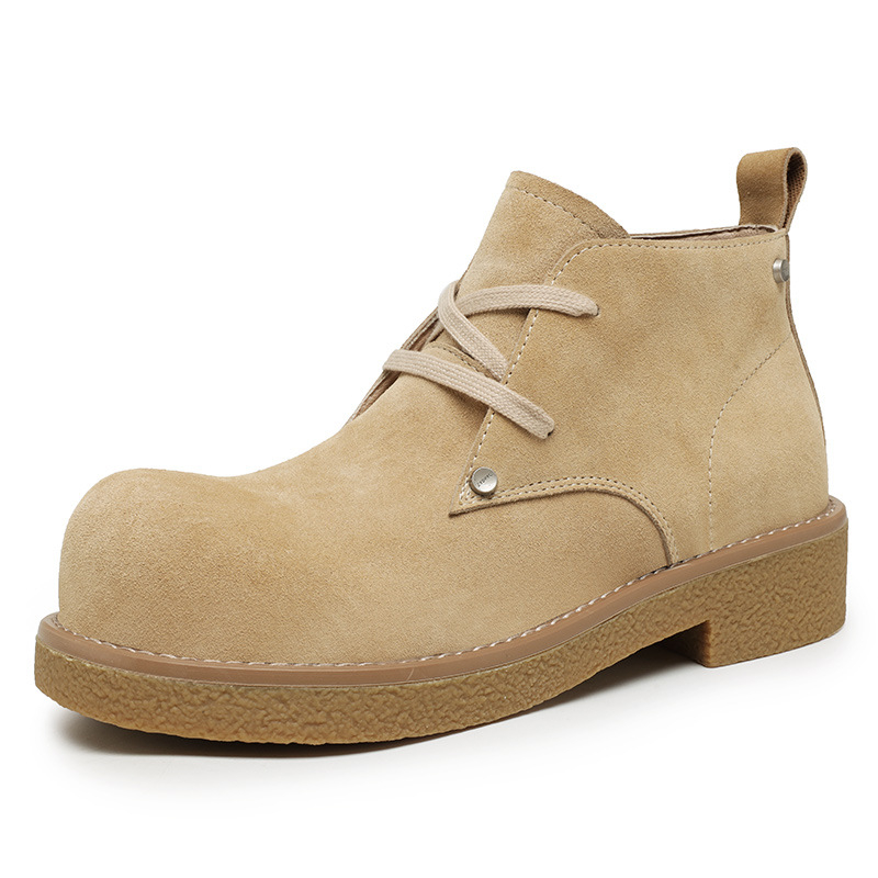 Muške Derby cipele s debelim potplatom i nubuk kožom, okrugli vrh, vintage stil Martin Boots 2612