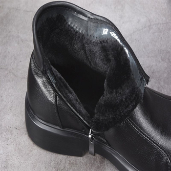 Uniszex valódi bőr Chelsea bakancs oldalsó cipzárral – téli