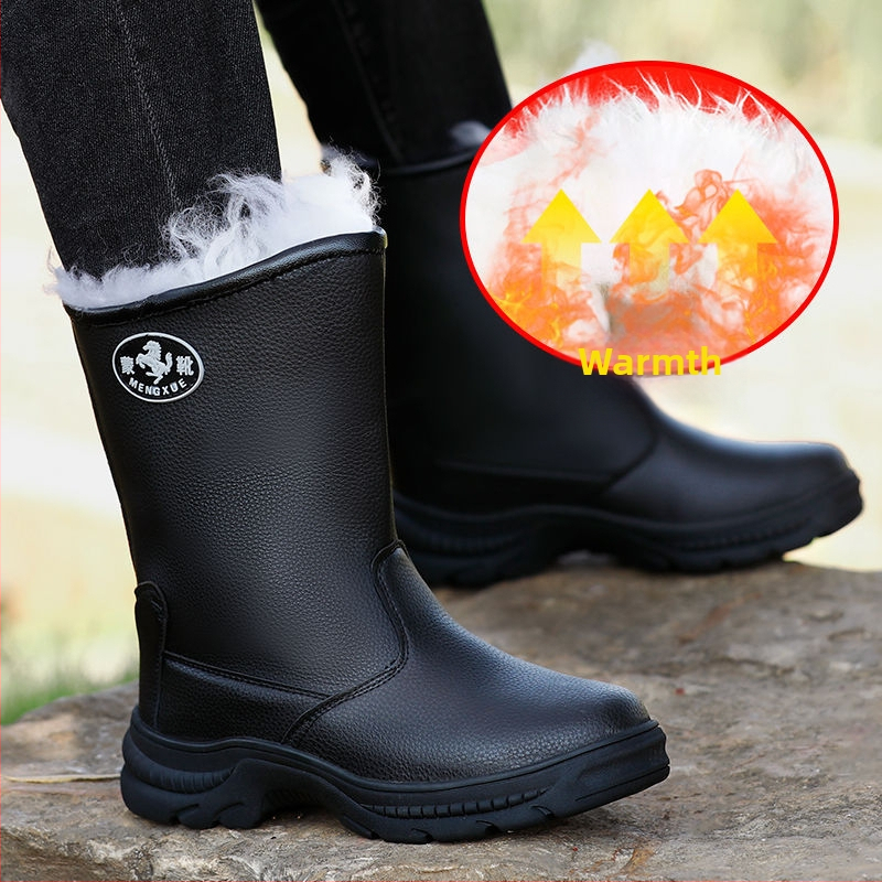 Pánske zimné topánky Martin, vysoký holenný, nepremokavé, teplá vlnená podšívka, gumová podrážka