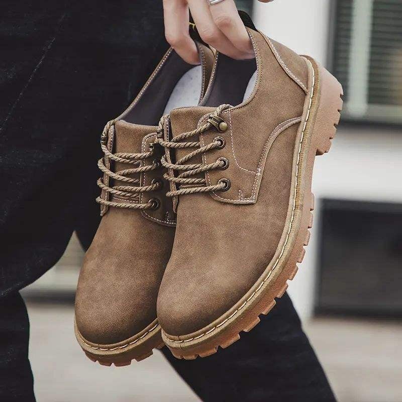 Pánske Martin topánky na jeseň, nízky profil, PU vrchný diel, podrážka z peny gumy, stielka z mikrovlákna, priedušné, retro štýl