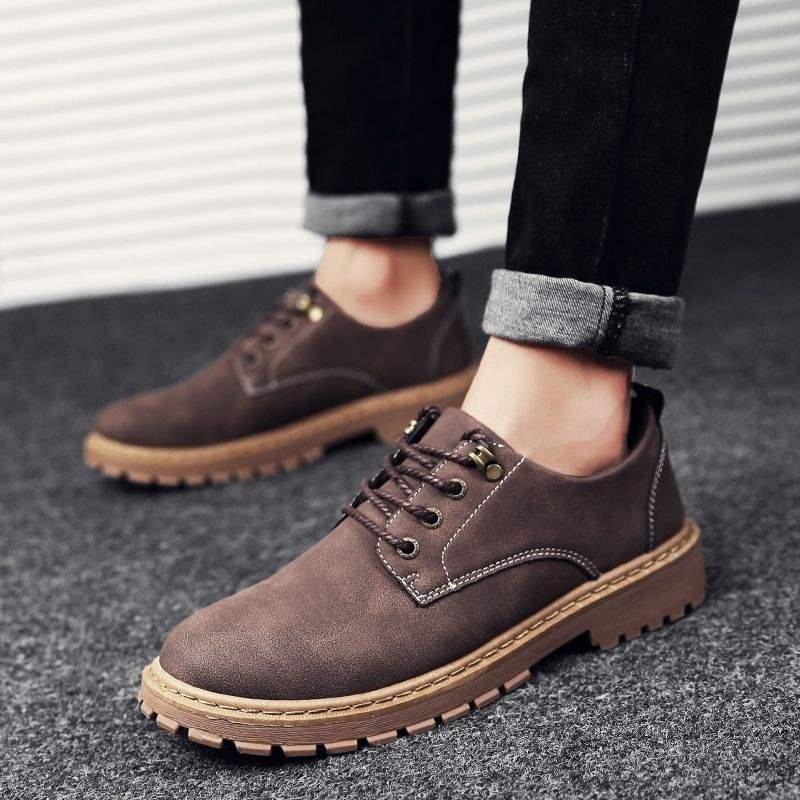 Pánske Martin topánky na jeseň, nízky profil, PU vrchný diel, podrážka z peny gumy, stielka z mikrovlákna, priedušné, retro štýl