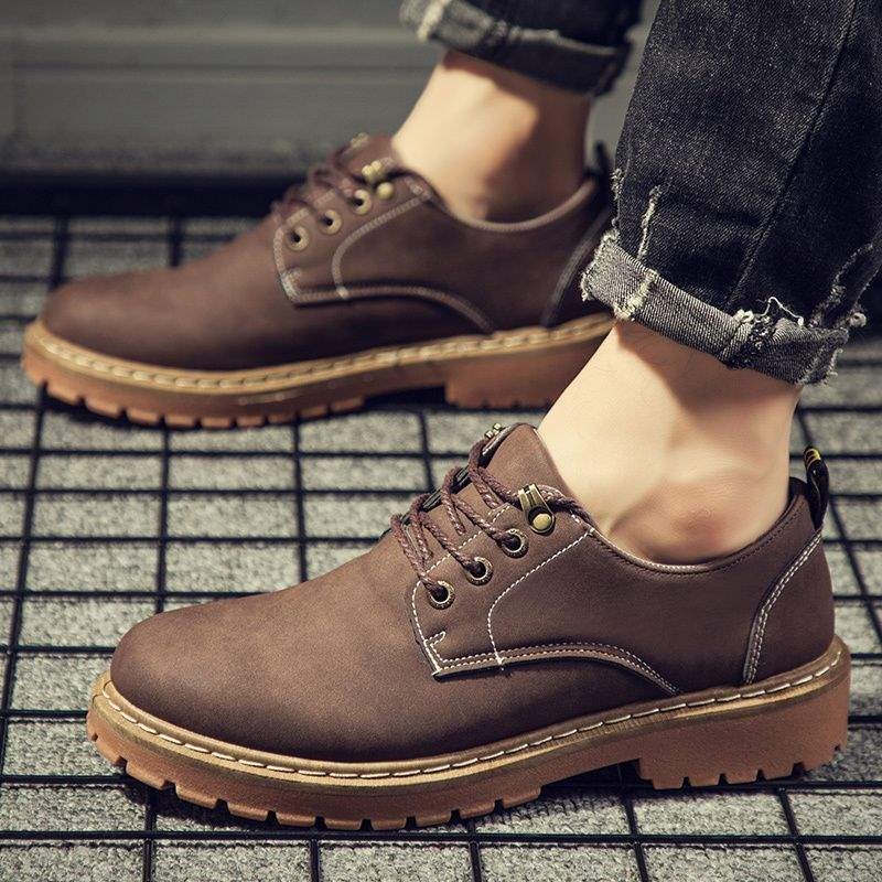 Pánske Martin topánky na jeseň, nízky profil, PU vrchný diel, podrážka z peny gumy, stielka z mikrovlákna, priedušné, retro štýl