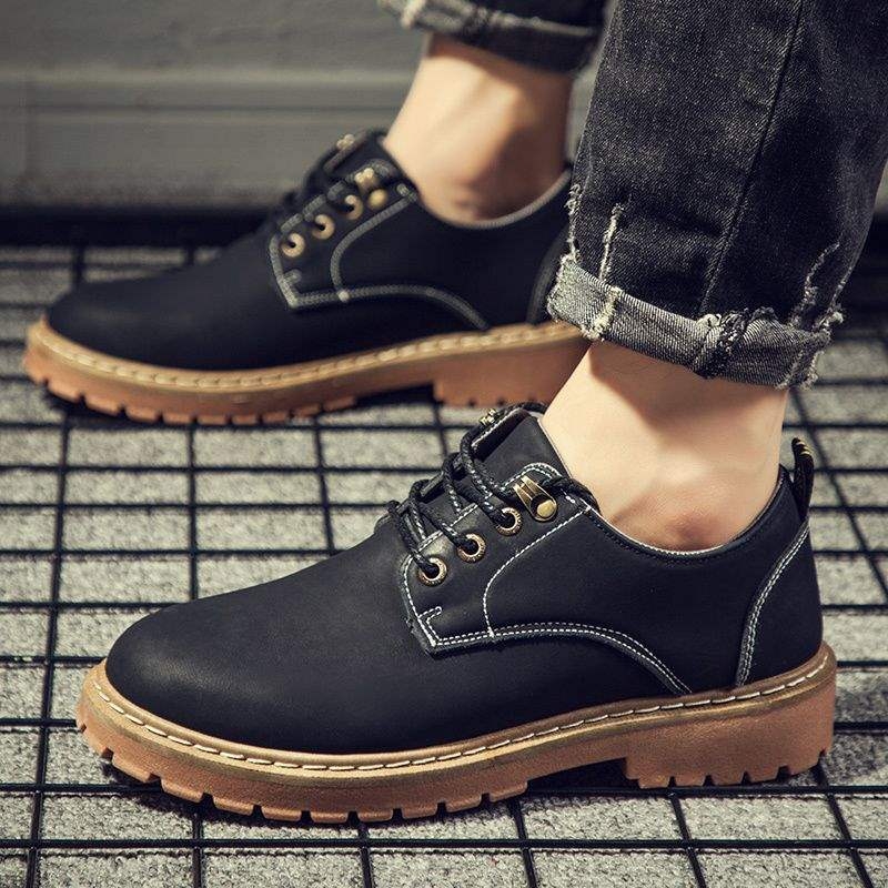 Pánske Martin topánky na jeseň, nízky profil, PU vrchný diel, podrážka z peny gumy, stielka z mikrovlákna, priedušné, retro štýl