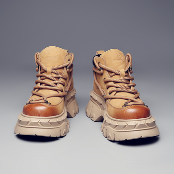 Martin čizme za muškarce, gornji dio od kože prvog sloja tele, zaobljeni vrh, potplat za povećanje visine, ulošak od prirodne kože, zimske čizme